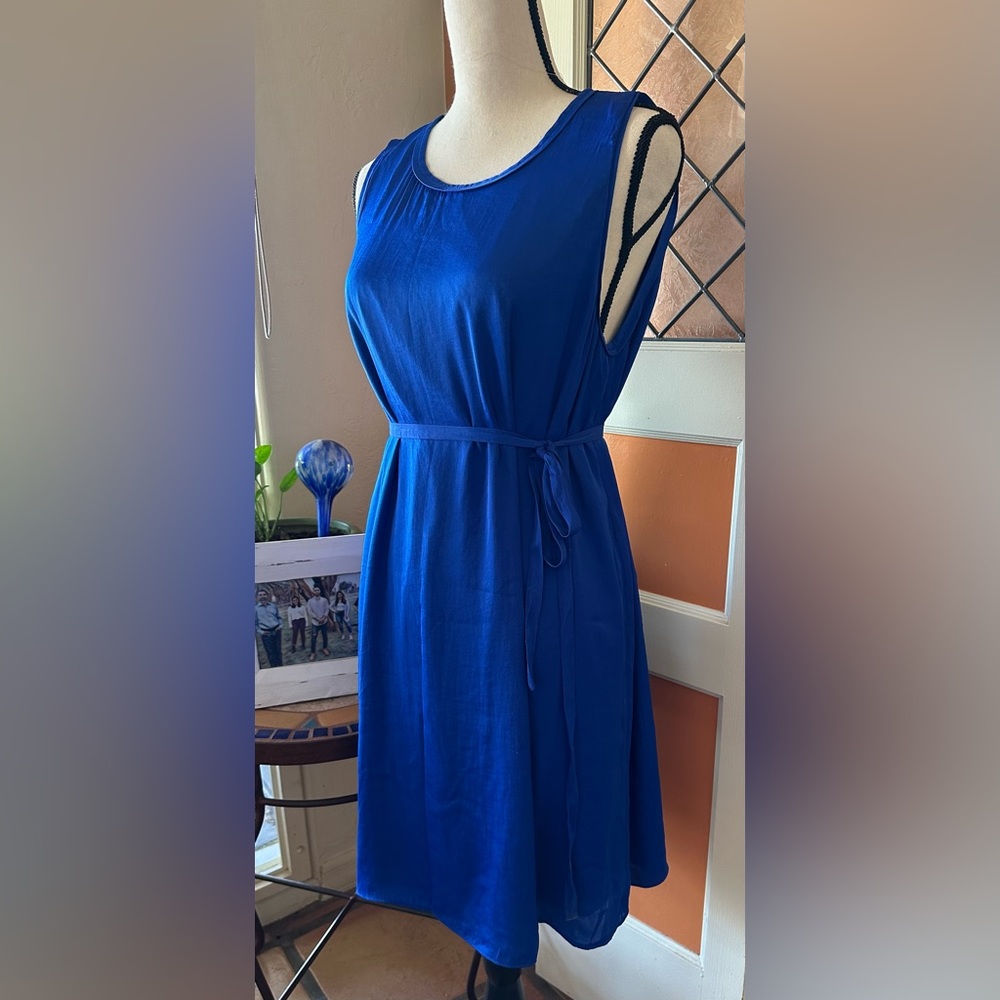 Like new Naked Zebra royal blue sleeveless swing dress